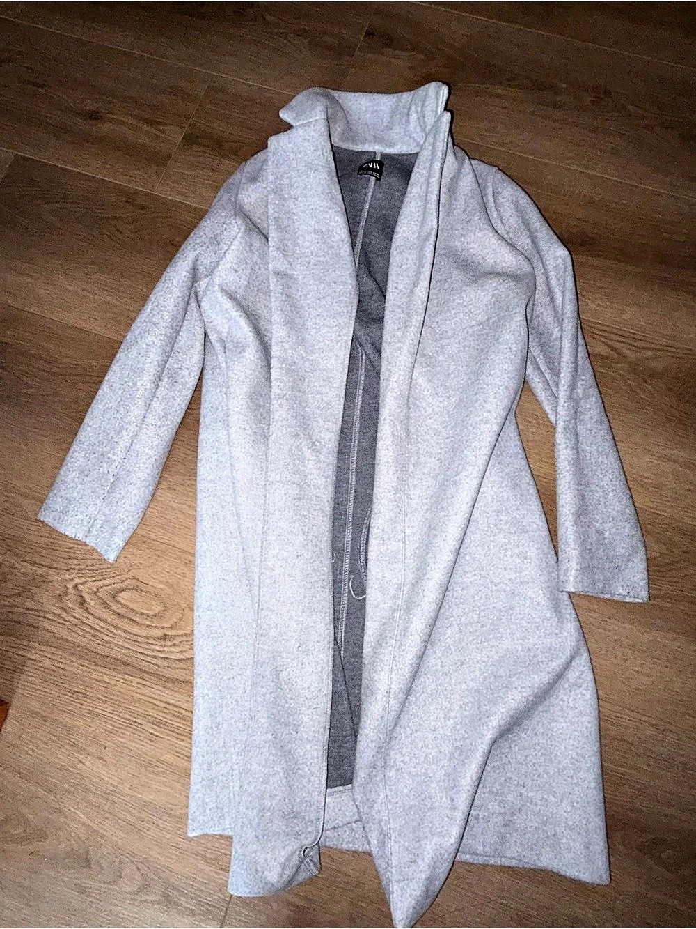 Zara Gray Longline Coat Like New